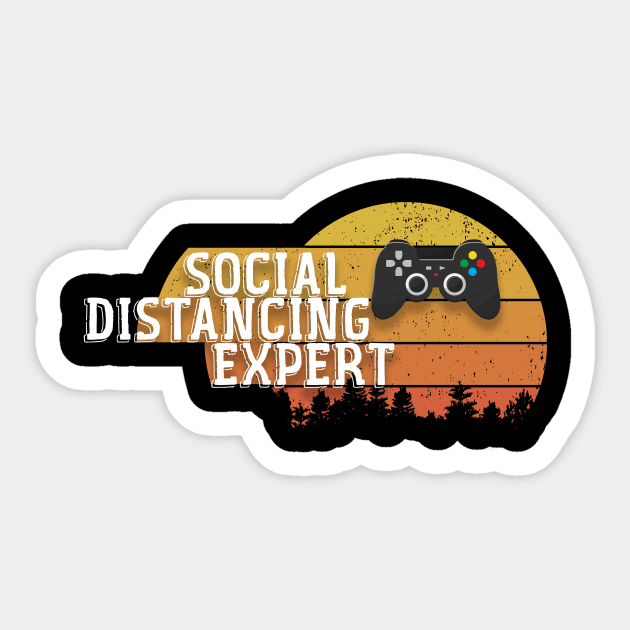 Social Distancing Expert Gaming Gift Sticker by D_creations